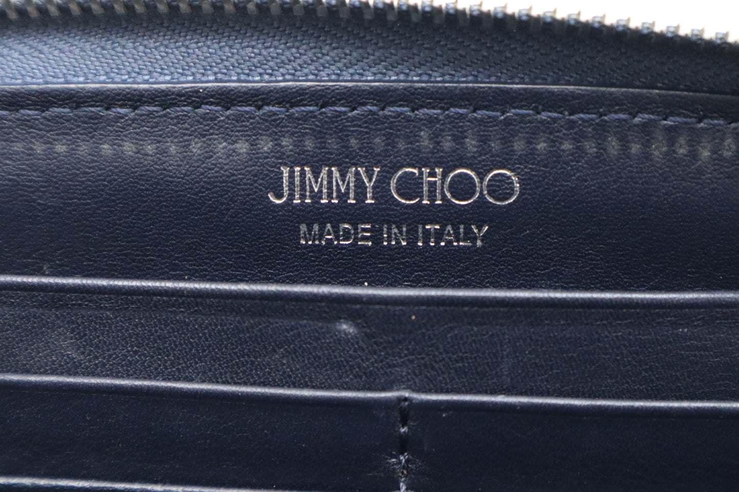 Jimmy Choo Star Studded Long Wallet in Blue Canvas