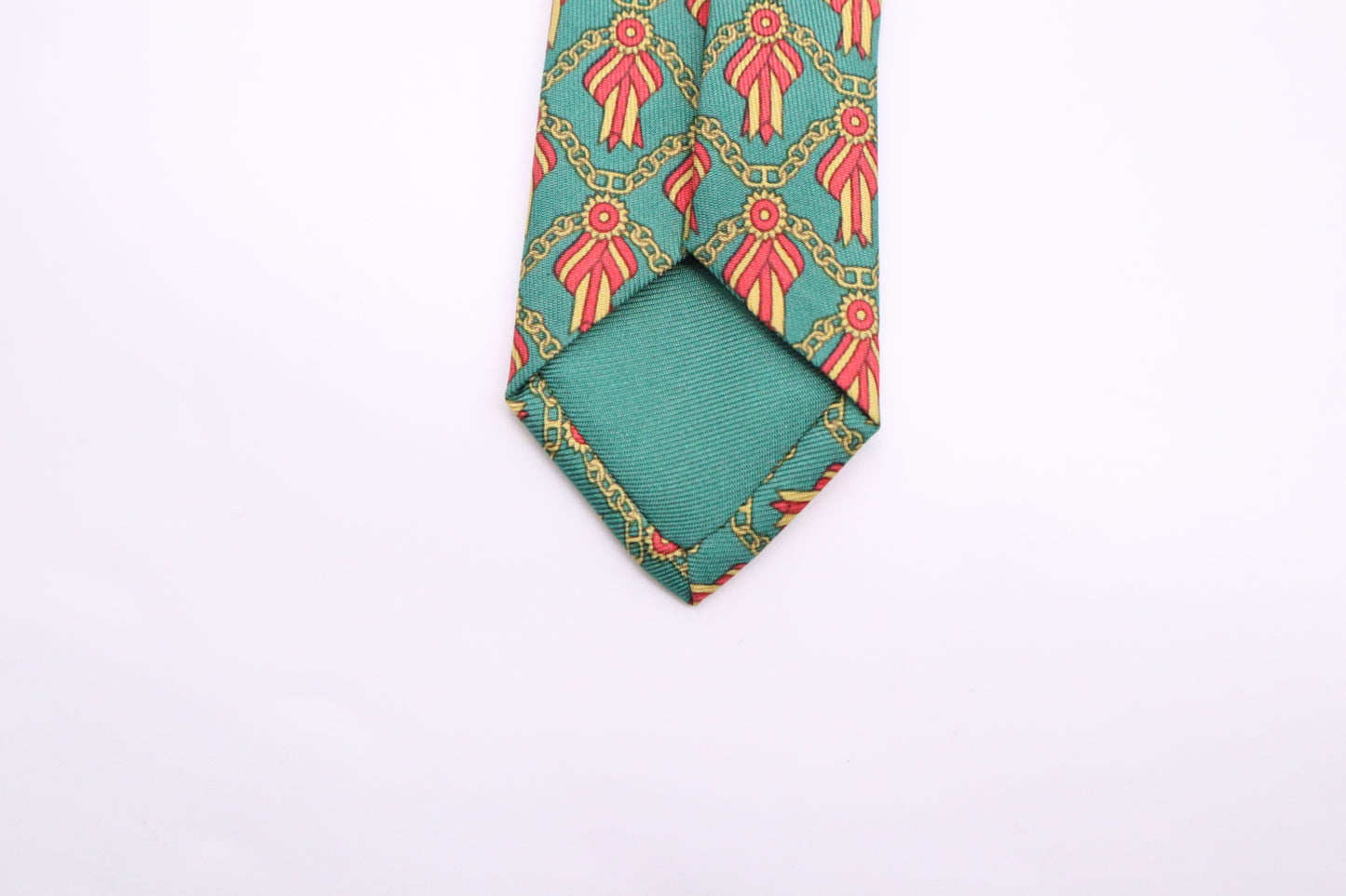 Hermes Tie in Green Silk