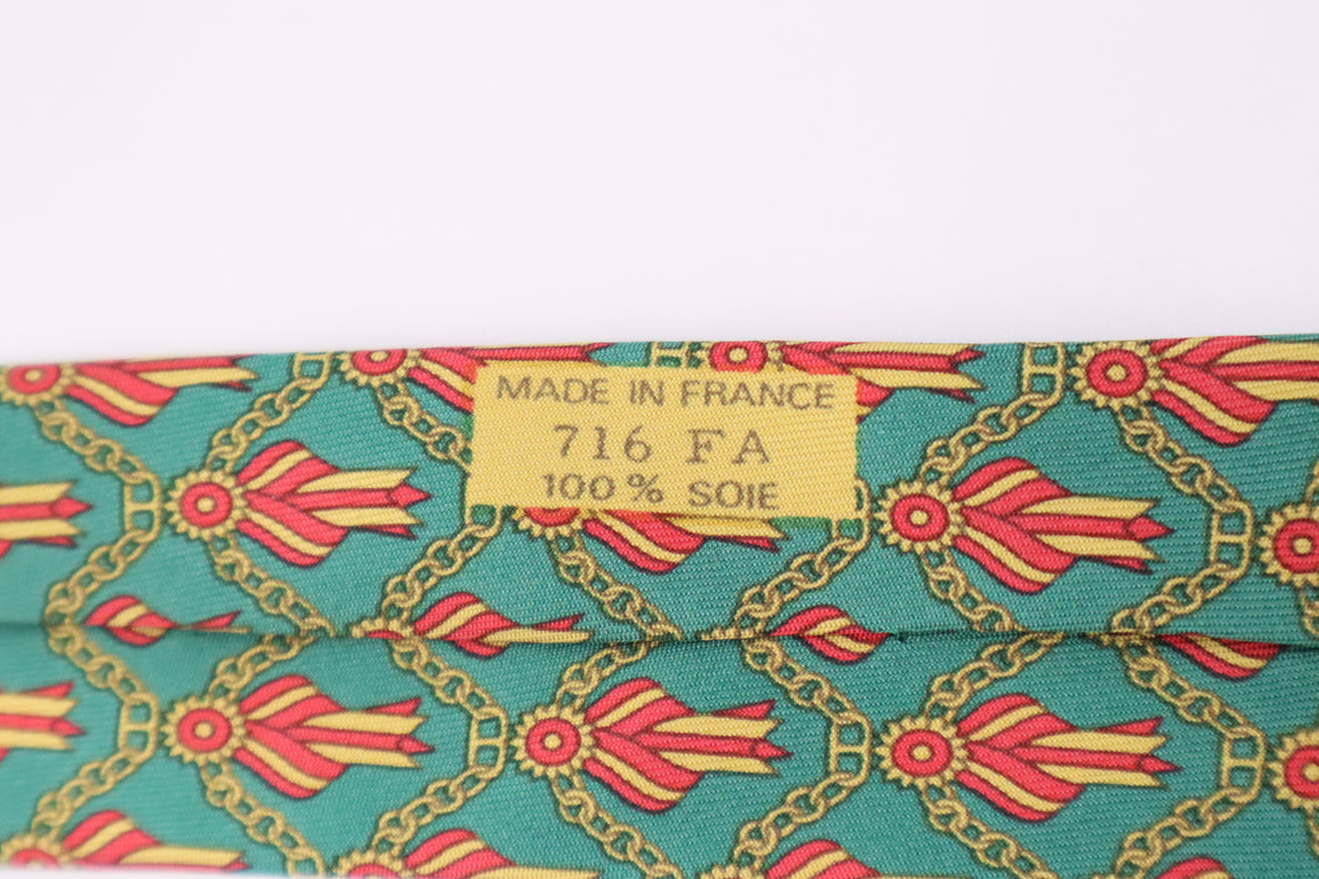 Hermes Tie in Green Silk