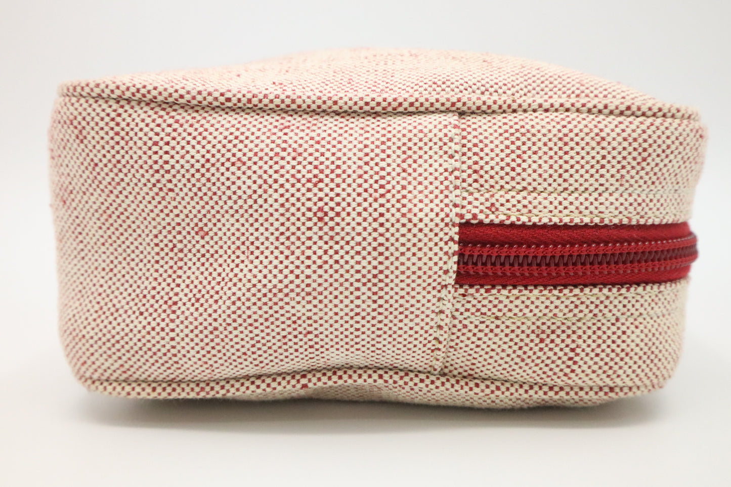 Prada Pouch in Beige and Red Canvas