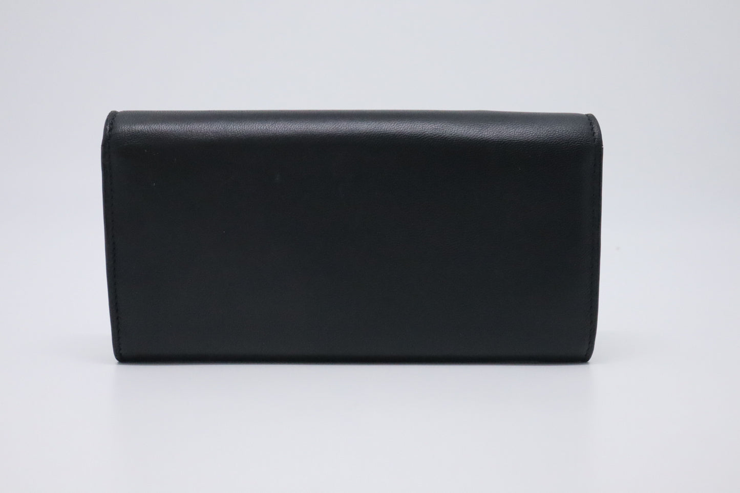 Celine Large Flap Wallet in Black Triomphe Leather