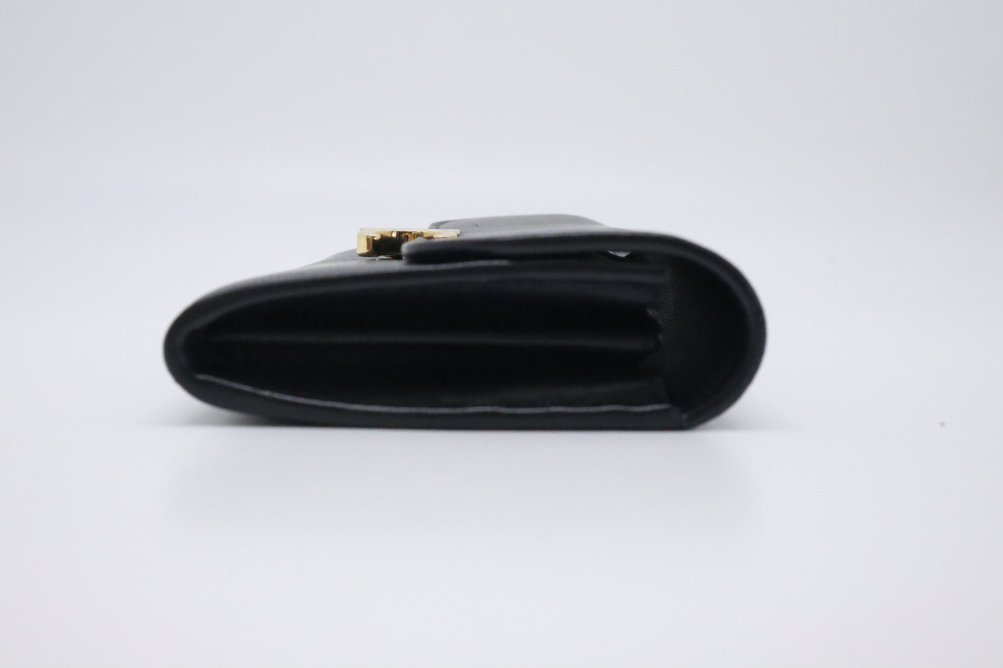 Celine Large Flap Wallet in Black Triomphe Leather