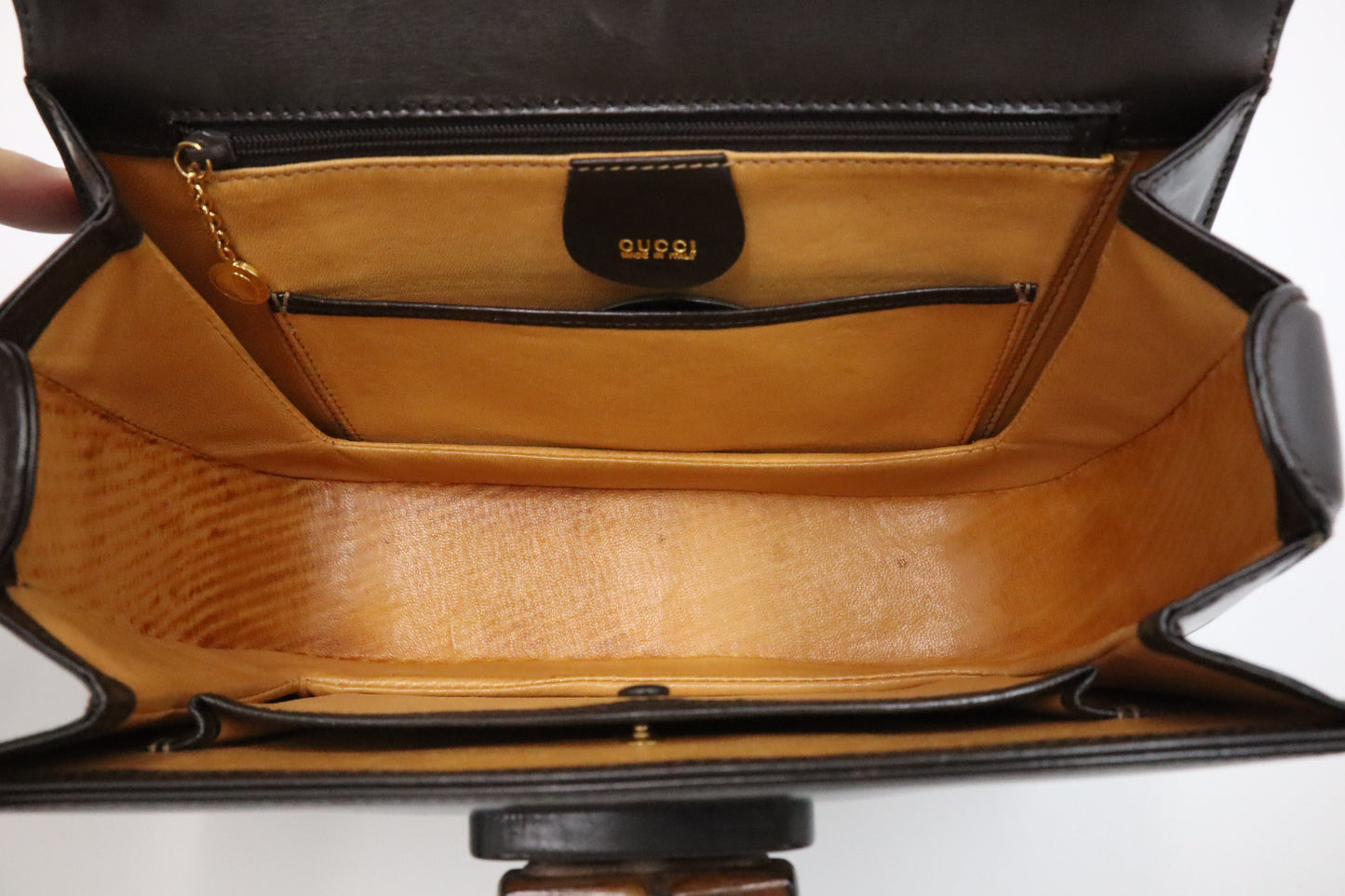 Gucci 1947 Bamboo Handbag in Brown Leather