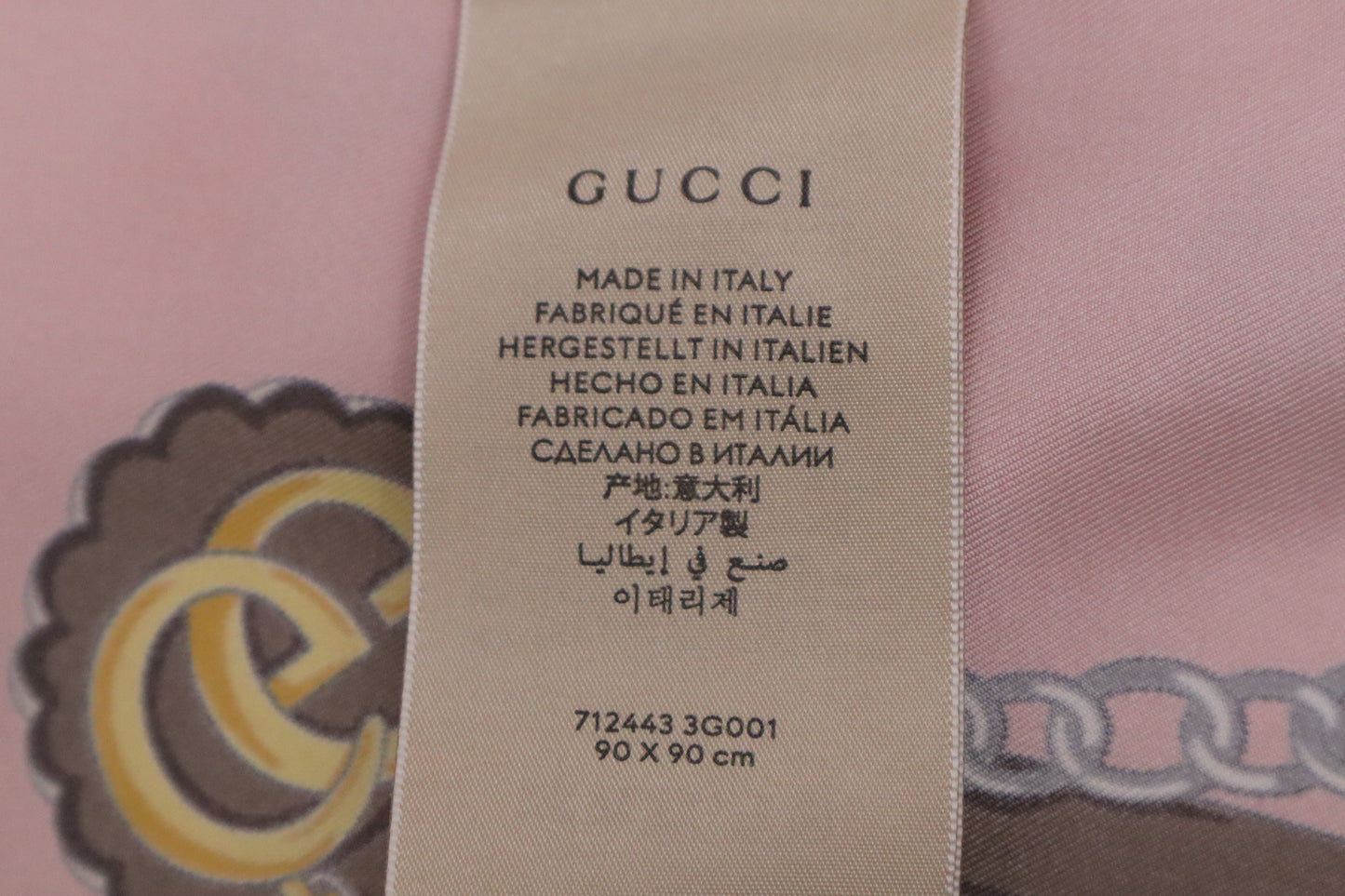 Gucci Scarf in Pink Silk
