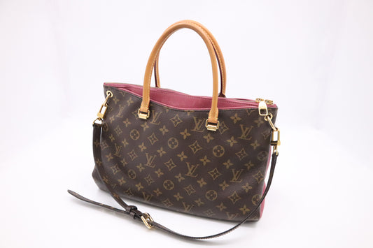 Louis Vuitton Pallas in Pink Leather & Monogram Canvas