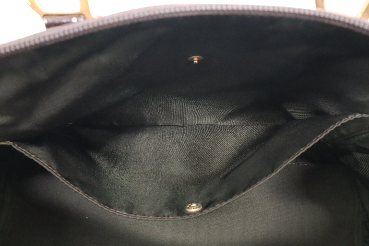 Dior Boston Bag in Brown Nylon and Black Patent Leather