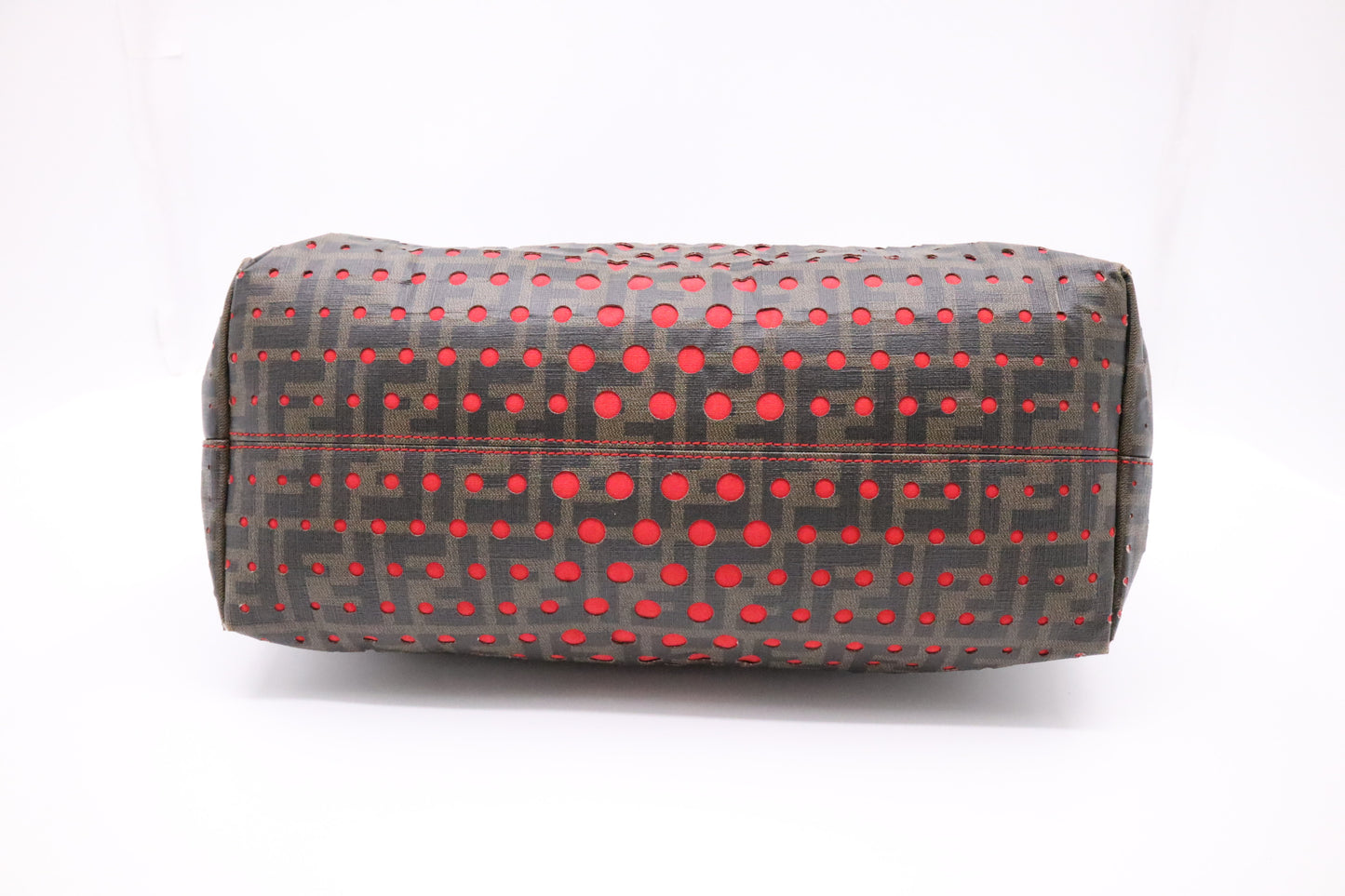 Fendi Perforated Spalmati Roll Tote Bag in Zucca Canvas