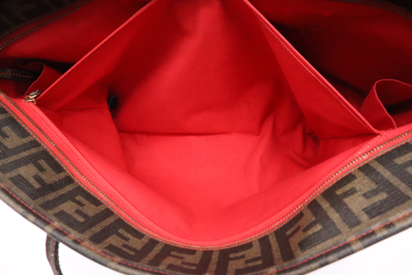 Fendi Perforated Spalmati Roll Tote Bag in Zucca Canvas