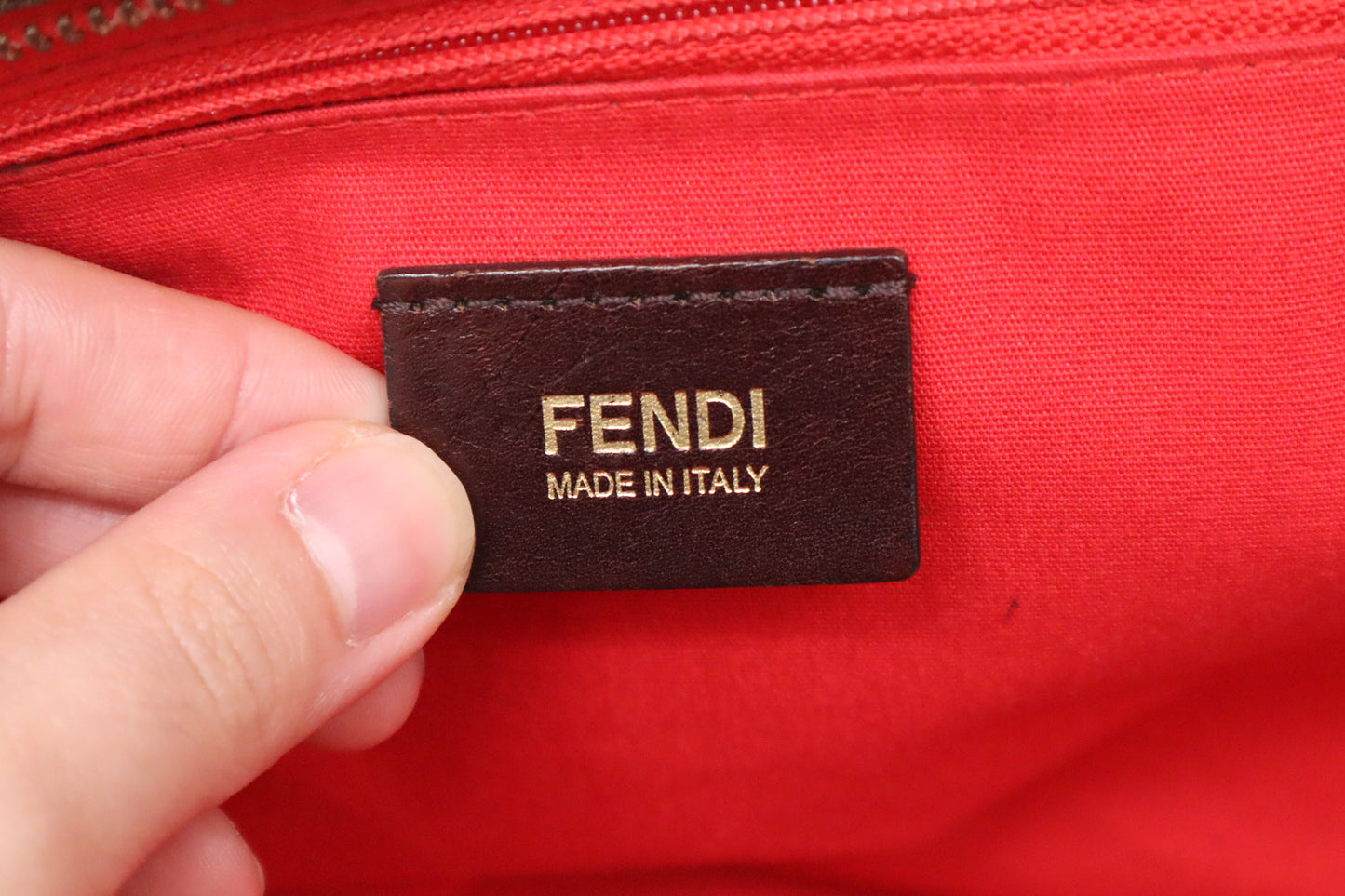 Fendi Perforated Spalmati Roll Tote Bag in Zucca Canvas