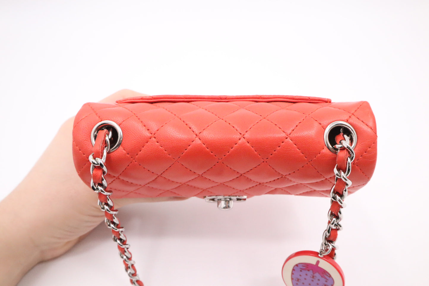 Chanel Ladybug Mini Flap in Coral Leather