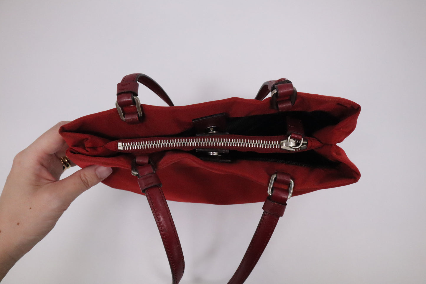 Prada Shoulder Bag in Red Nylon