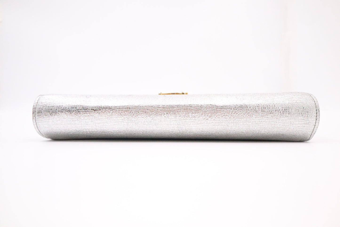 YSL Saint Laurent Kate Clutch in Silver Leather