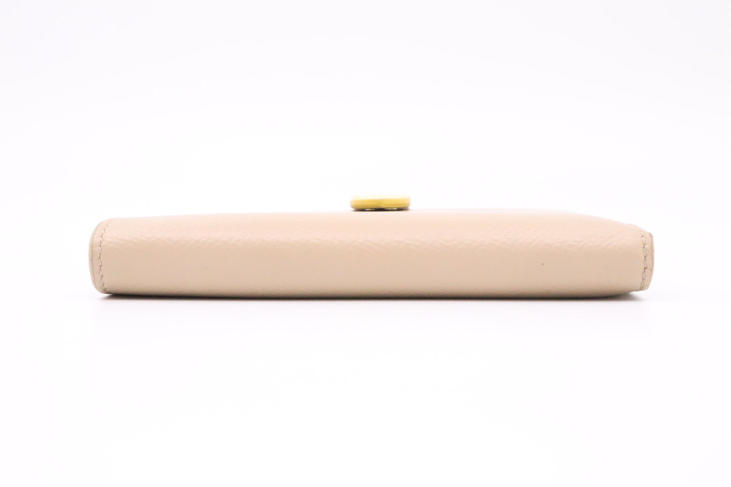 Celine Compact Wallet in Beige and Yellow Leather