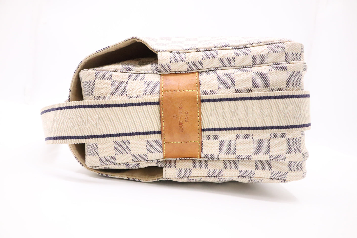 Louis Vuitton Naviglio Shoulder Bag in Damier Azur Canvas
