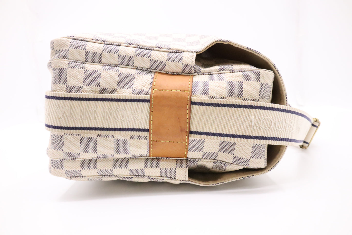 Louis Vuitton Naviglio Shoulder Bag in Damier Azur Canvas