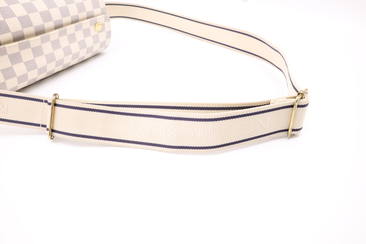 Louis Vuitton Naviglio Shoulder Bag in Damier Azur Canvas