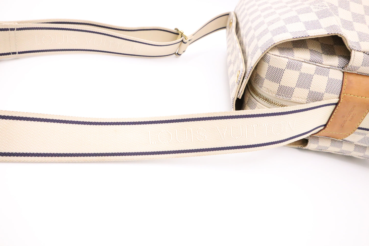 Louis Vuitton Naviglio Shoulder Bag in Damier Azur Canvas