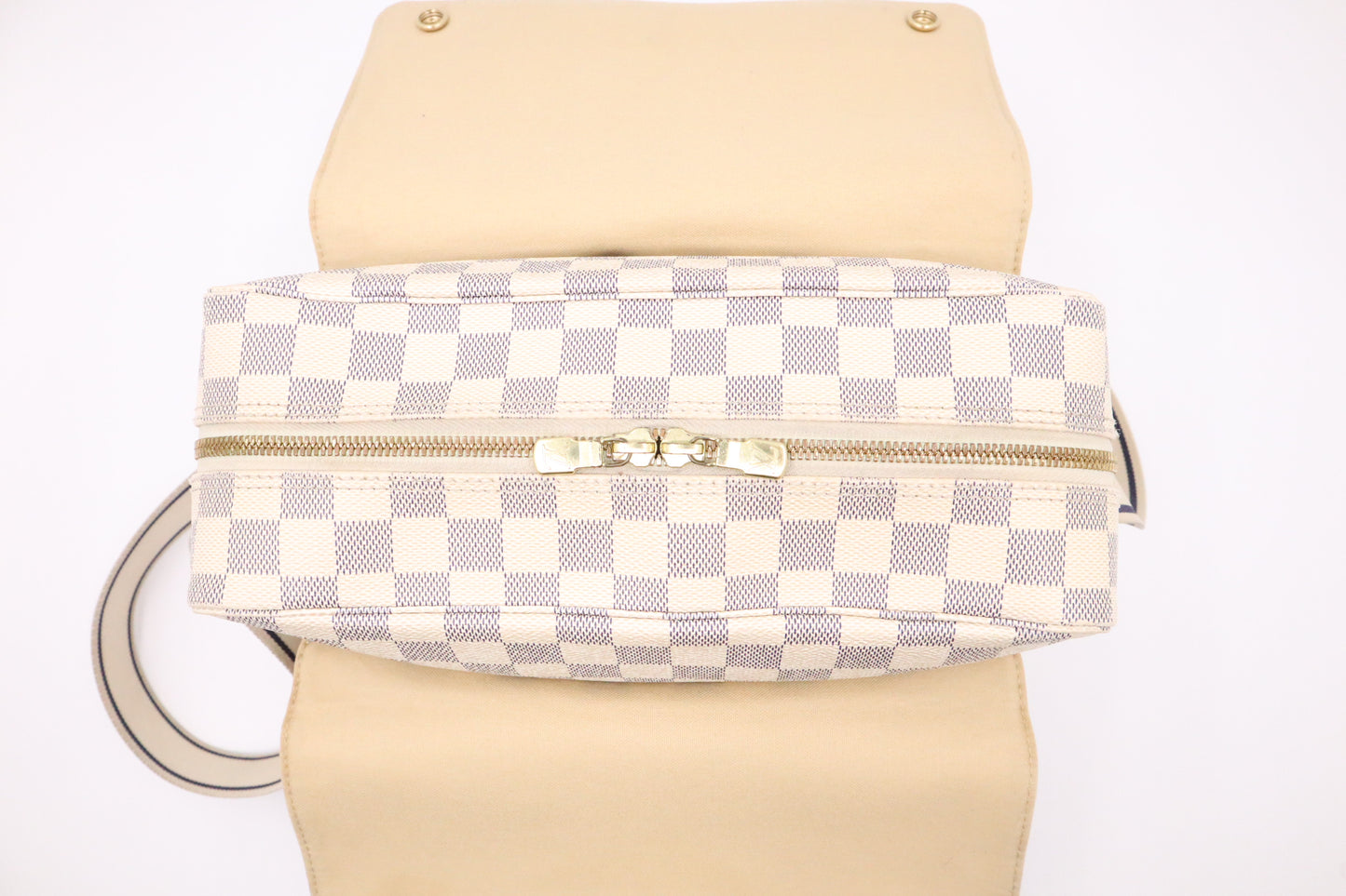 Louis Vuitton Naviglio Shoulder Bag in Damier Azur Canvas