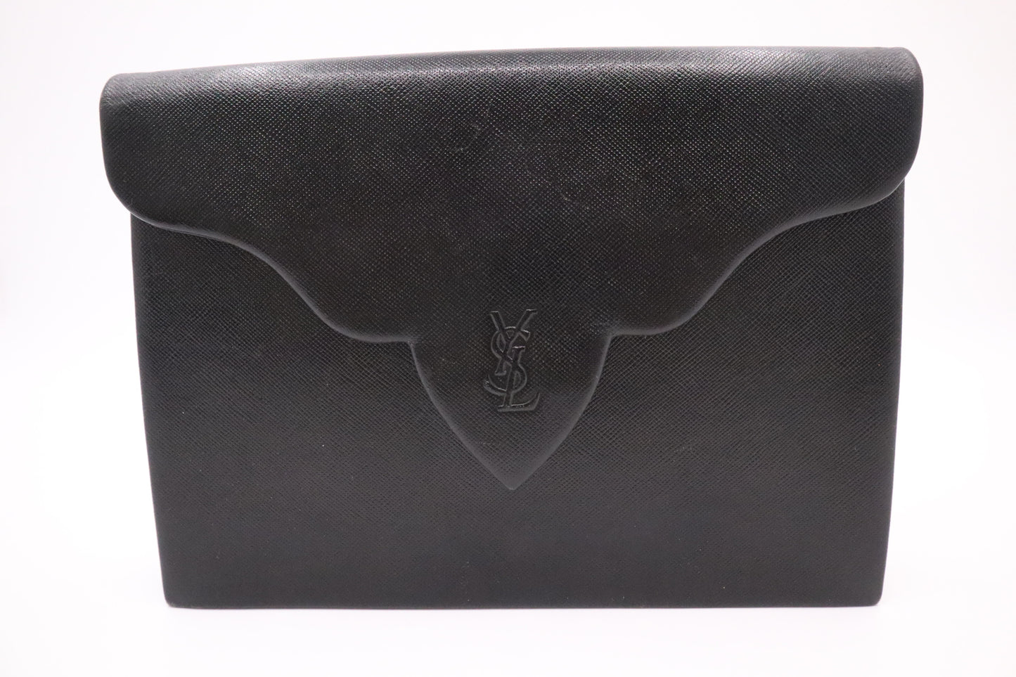 YSL Saint Laurent Clutch in Black Leather