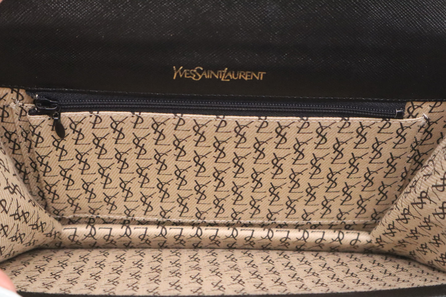 YSL Saint Laurent Clutch in Black Leather