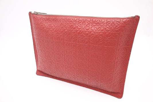 Loewe Clutch in Blue & Red Leather