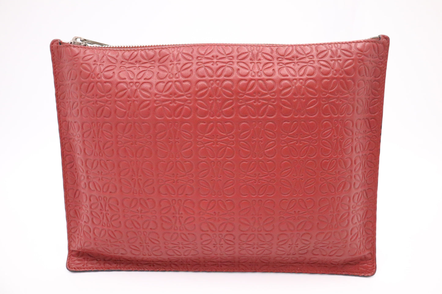 Loewe Clutch in Blue & Red Leather