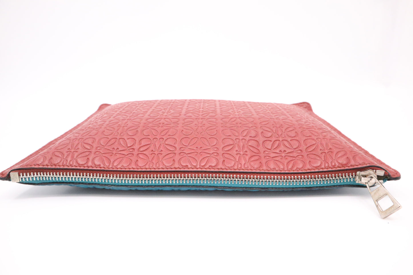 Loewe Clutch in Blue & Red Leather