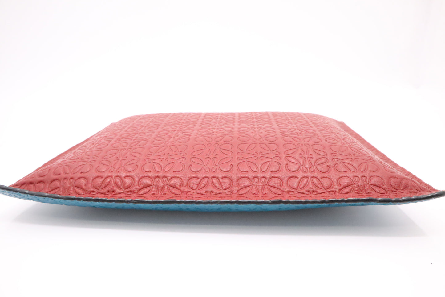 Loewe Clutch in Blue & Red Leather