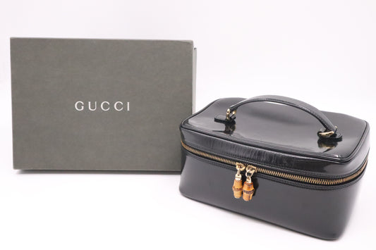 Gucci Vanity Bag in Black Patent Leather