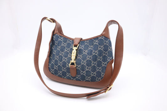 Gucci Jackie in Denim GG Canvas