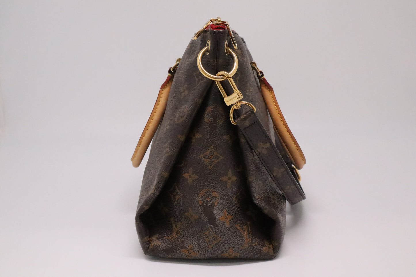 Louis Vuitton Pallas in Red and Monogram Canvas
