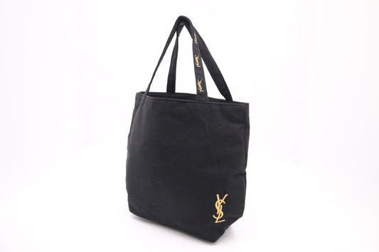 YSL Tote in Black Canvas