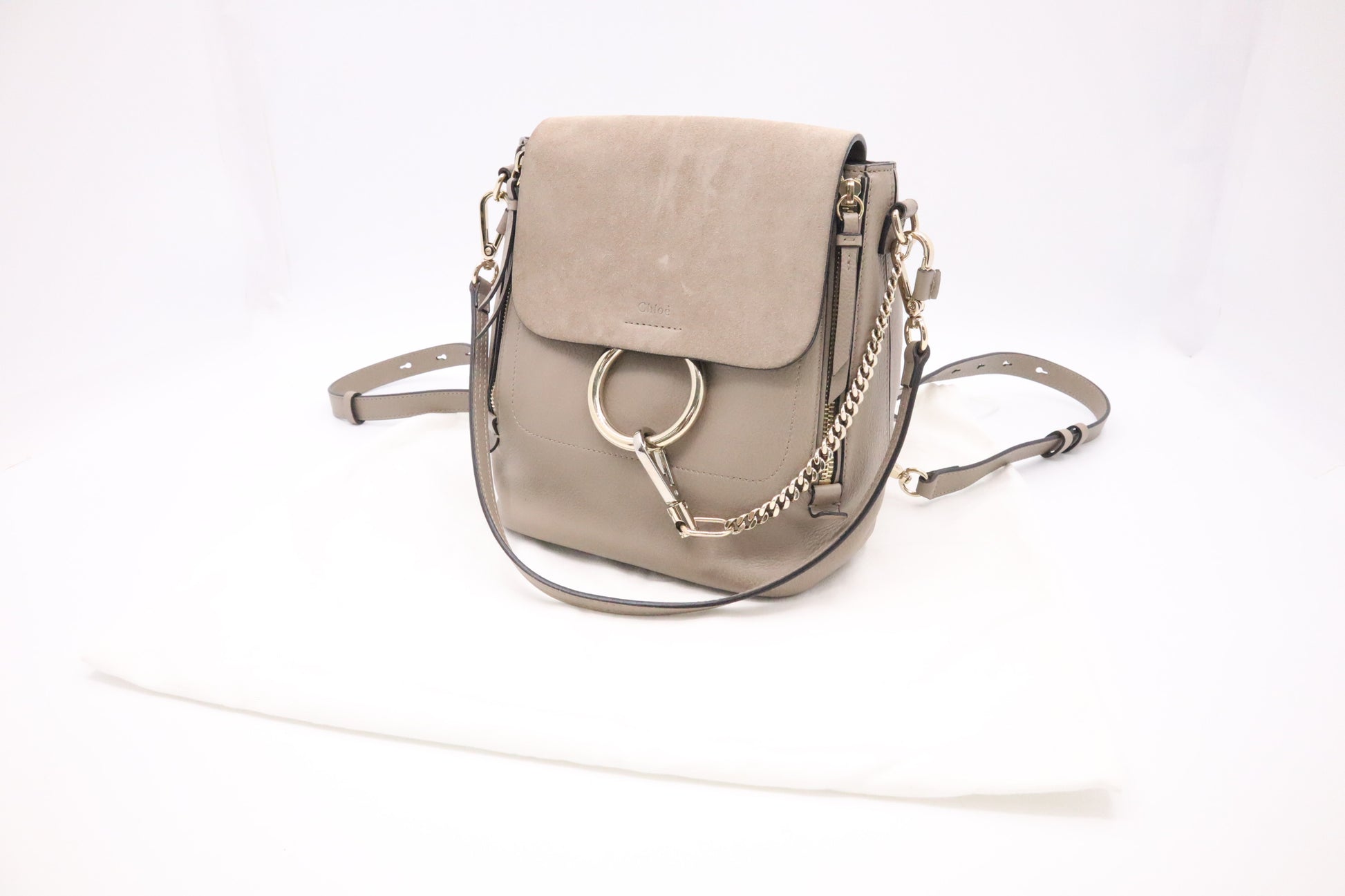 chloe faye leather backpack Chloe Faye Backpack in Motty Grey Leather – Weekly Lux Drop