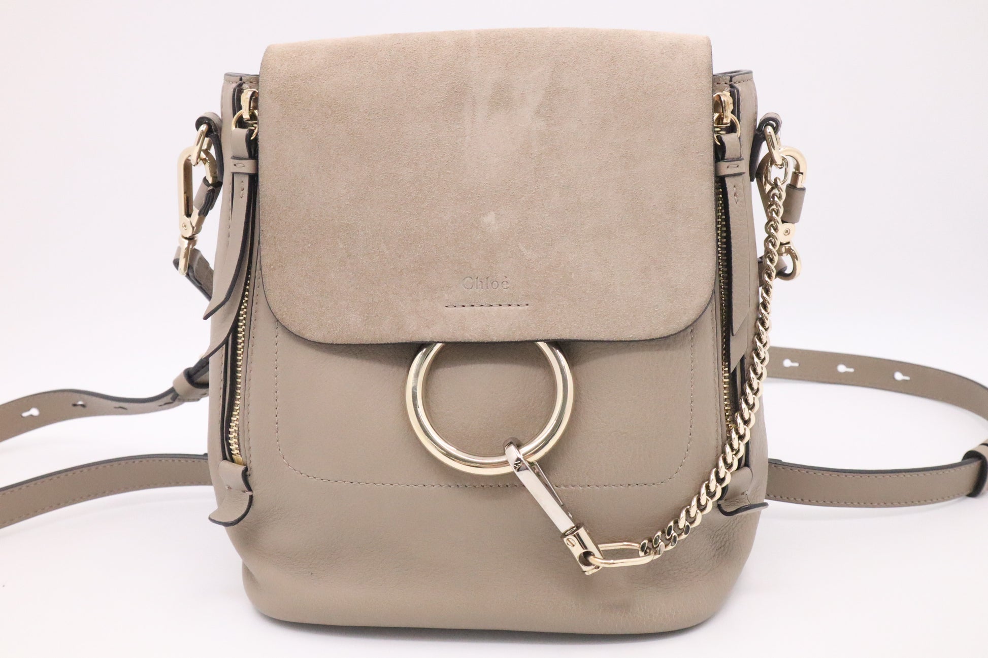 Chloe Faye Backpack in Motty Grey Leather – Weekly Lux Drop