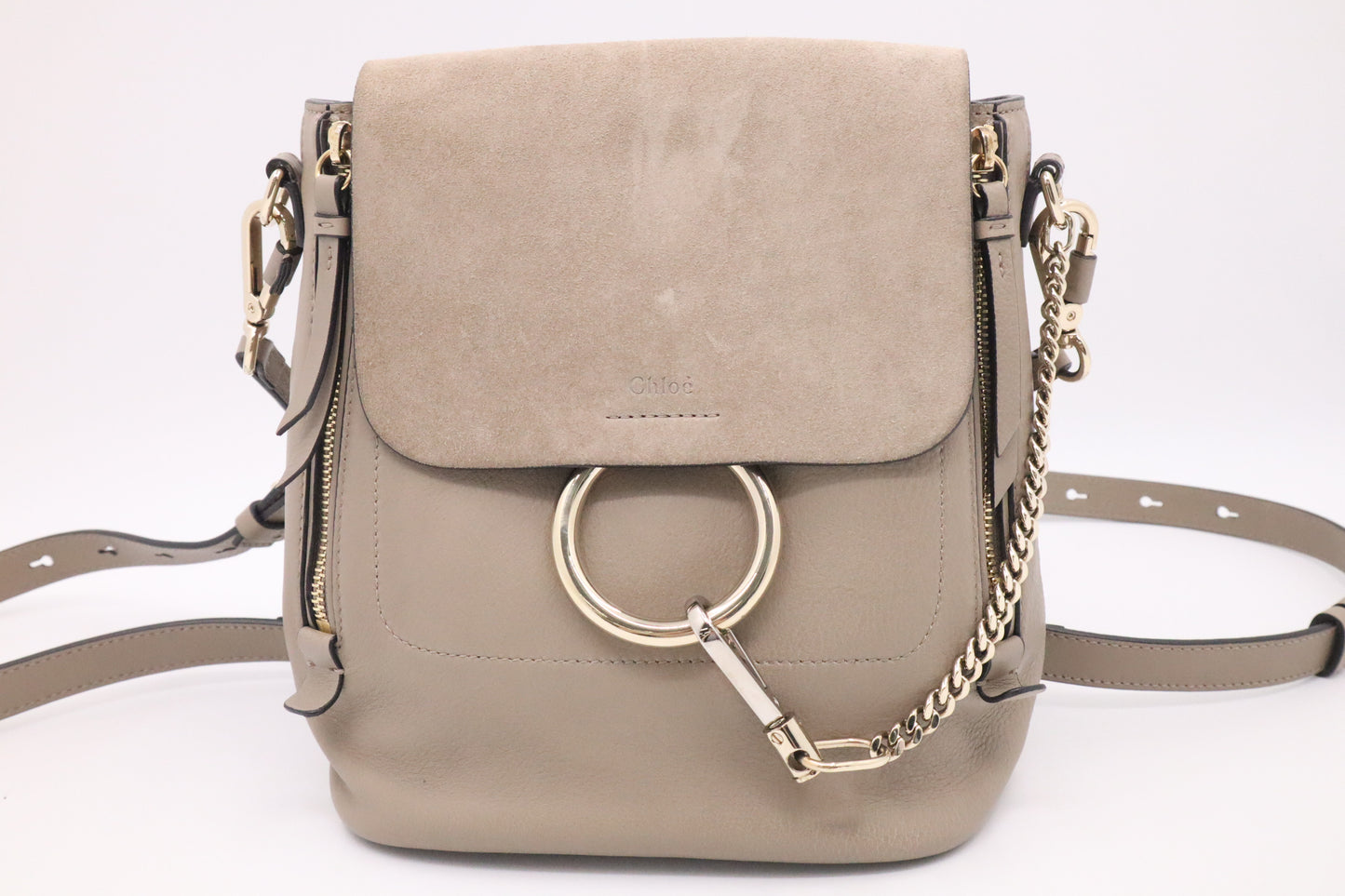 Chloe Faye Backpack in Motty Grey Leather