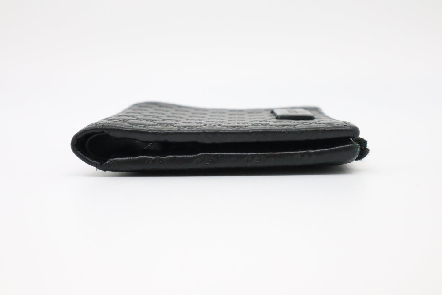 Gucci Compact Wallet in Black Micro Guccissima Leather
