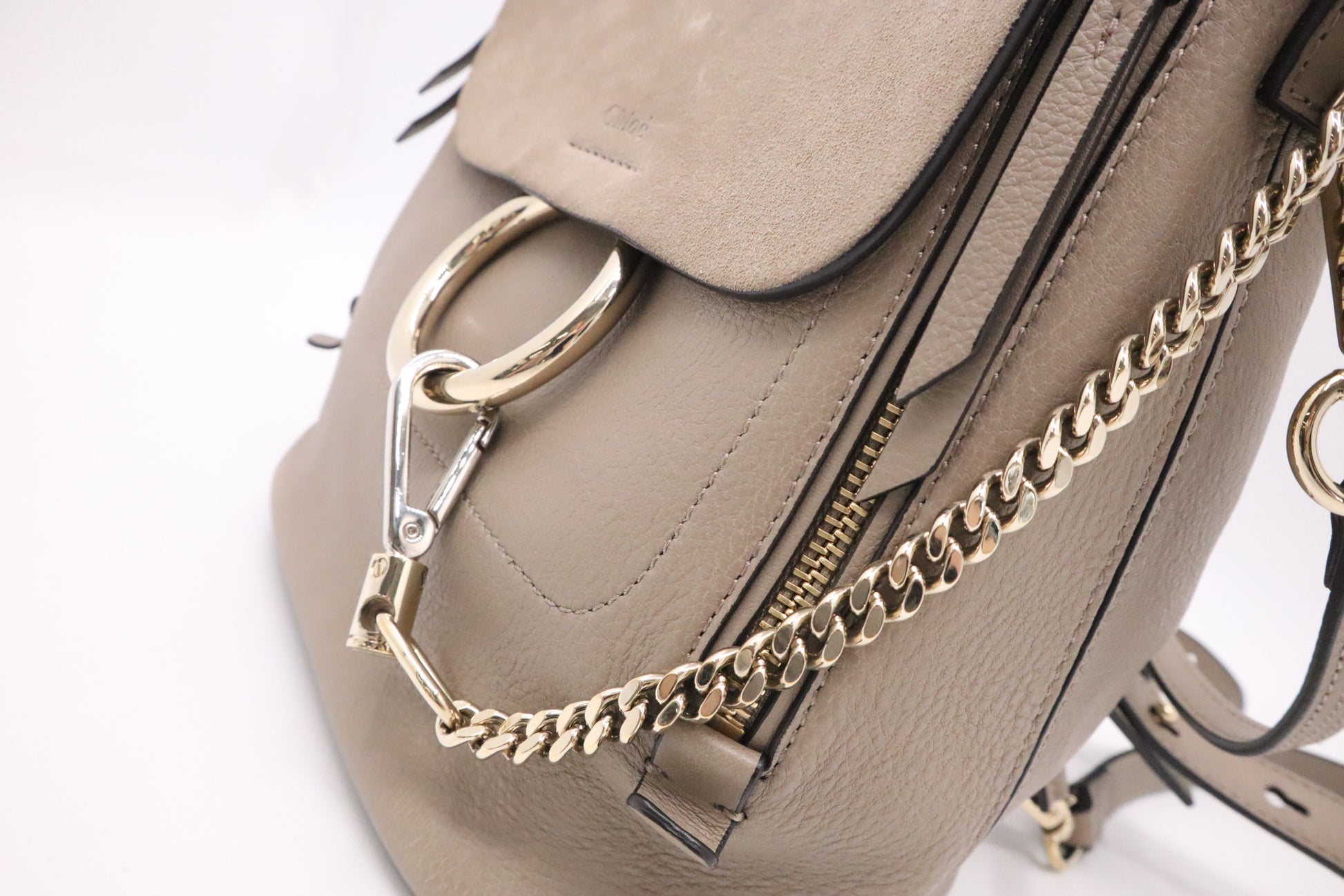faye mini backpack Chloe Faye Backpack in Motty Grey Leather – Weekly Lux Drop