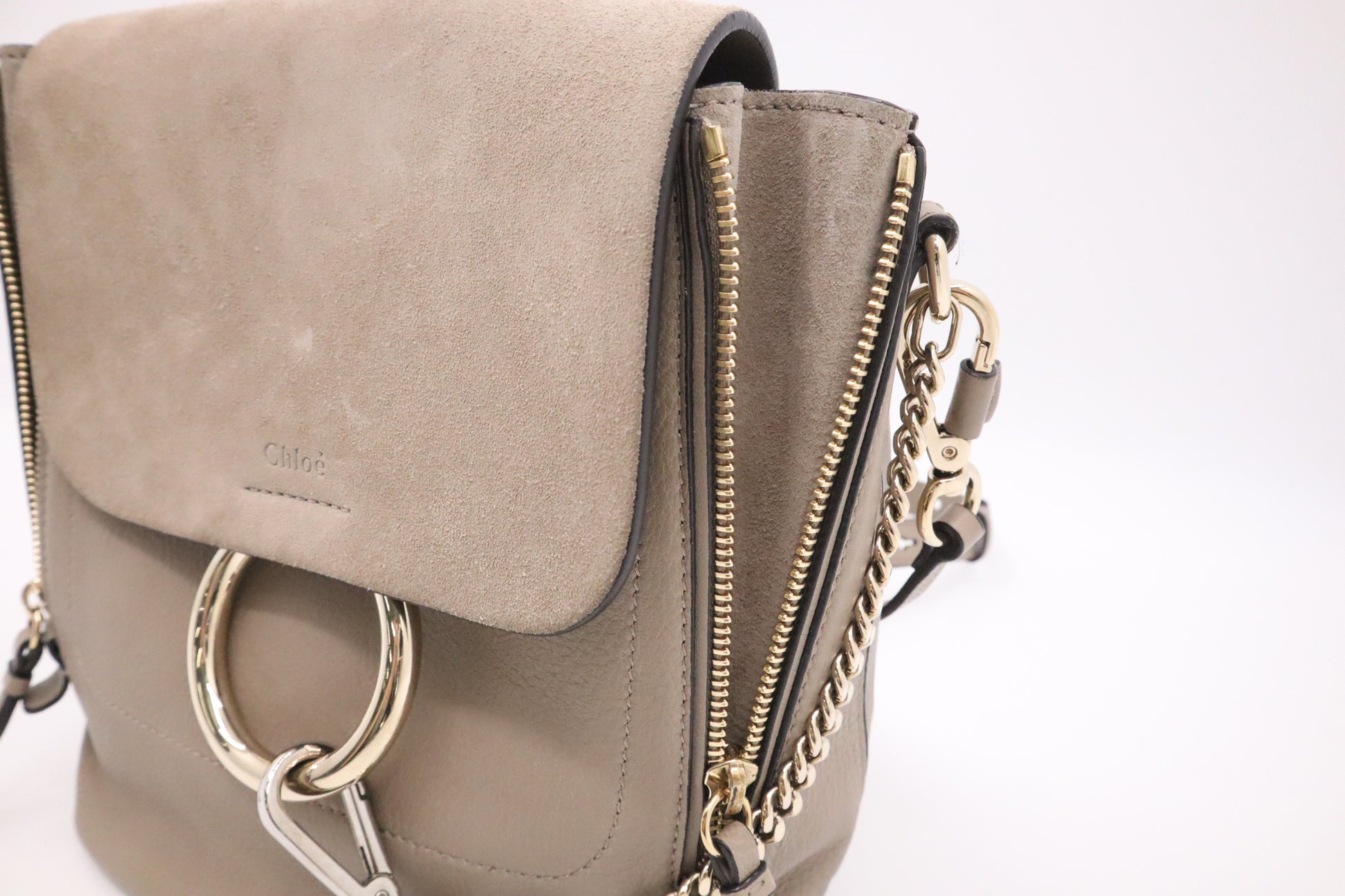 Chloe Faye Backpack in Motty Grey Leather – Weekly Lux Drop
