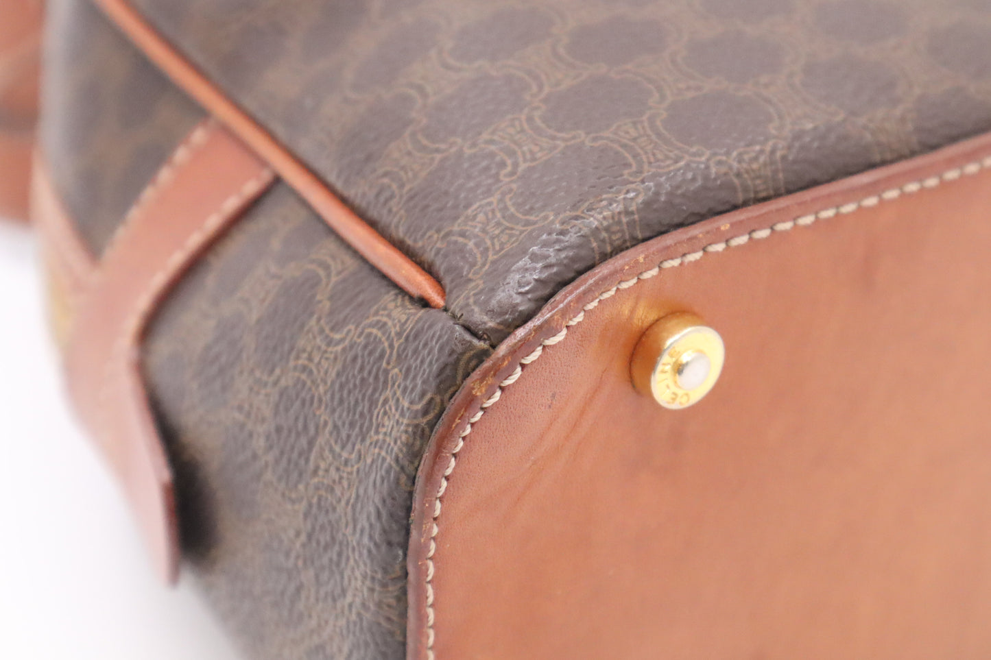 Celine Handbag in Brown Macadam Canvas