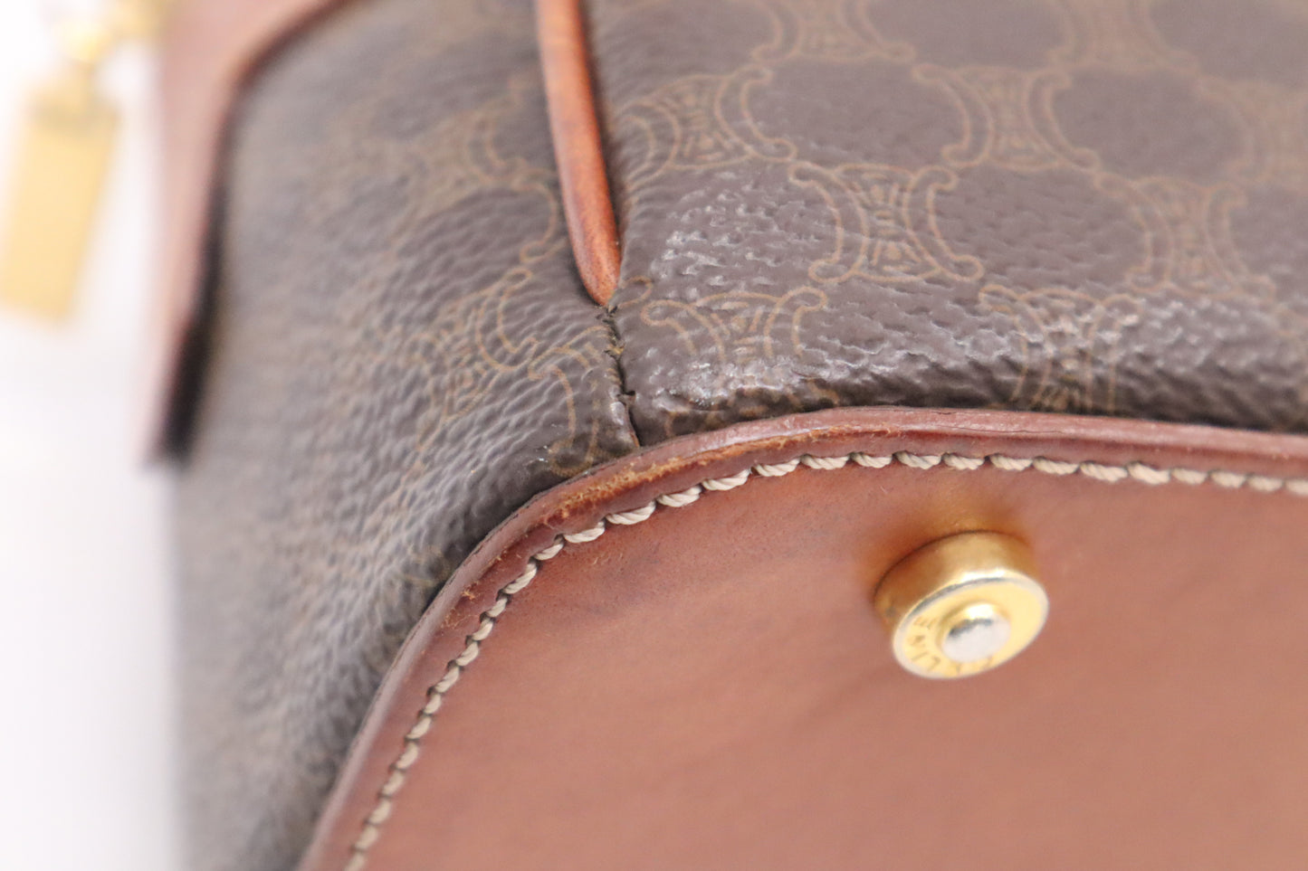 Celine Handbag in Brown Macadam Canvas