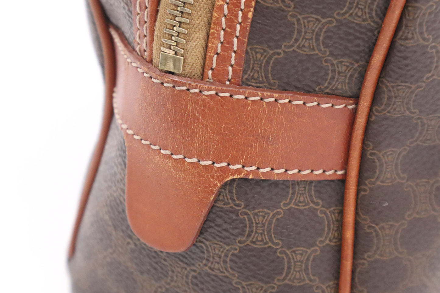 Celine Handbag in Brown Macadam Canvas