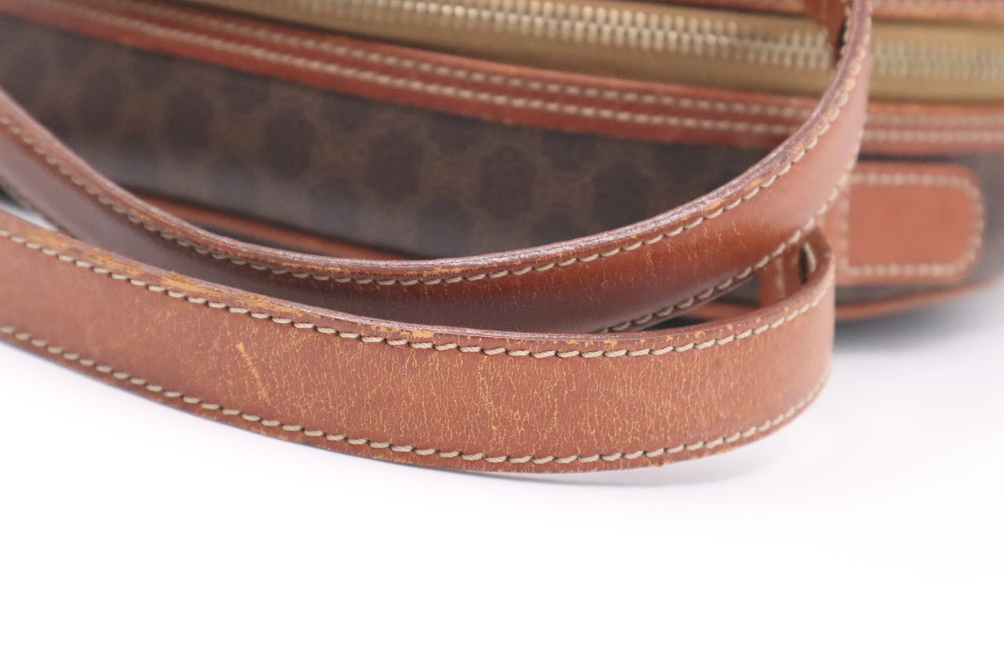 Celine Handbag in Brown Macadam Canvas