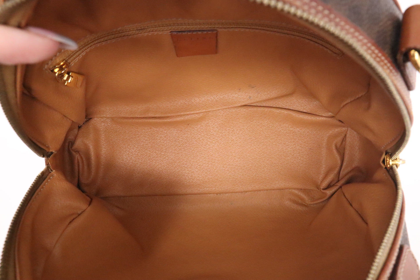 Celine Handbag in Brown Macadam Canvas