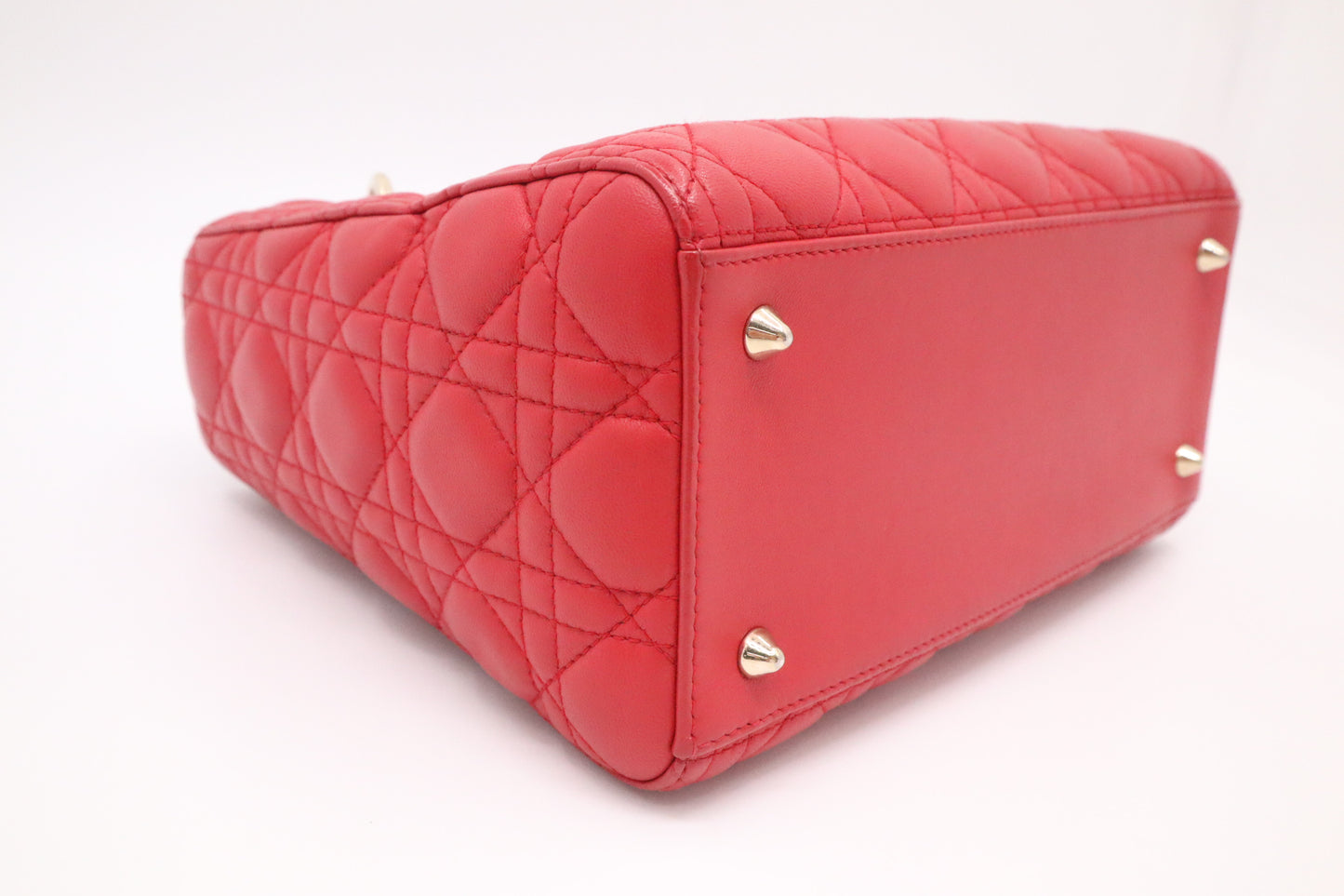 Dior Lady Dior Medium in Red Cannage Leather