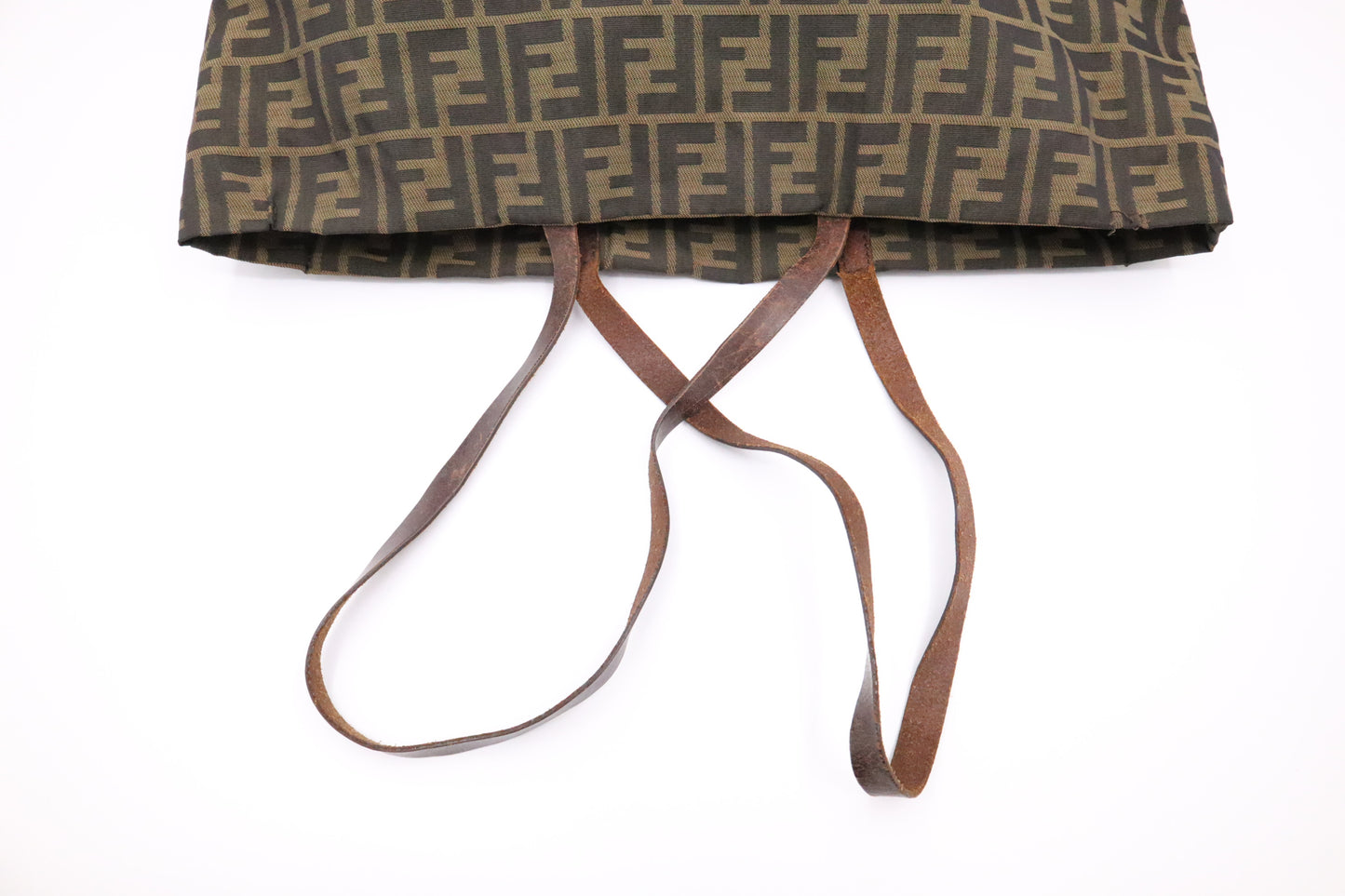 Fendi Tote Bag in Black and Brown Zucca Canvas