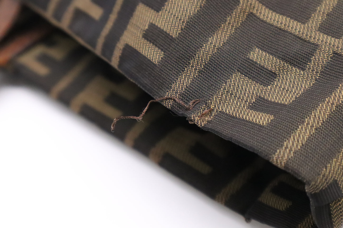 Fendi Tote Bag in Black and Brown Zucca Canvas