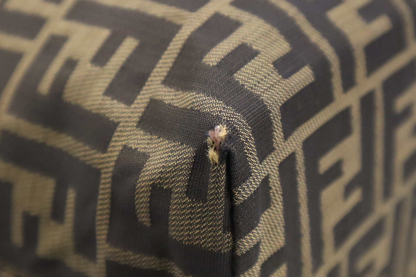 Fendi Tote Bag in Black and Brown Zucca Canvas