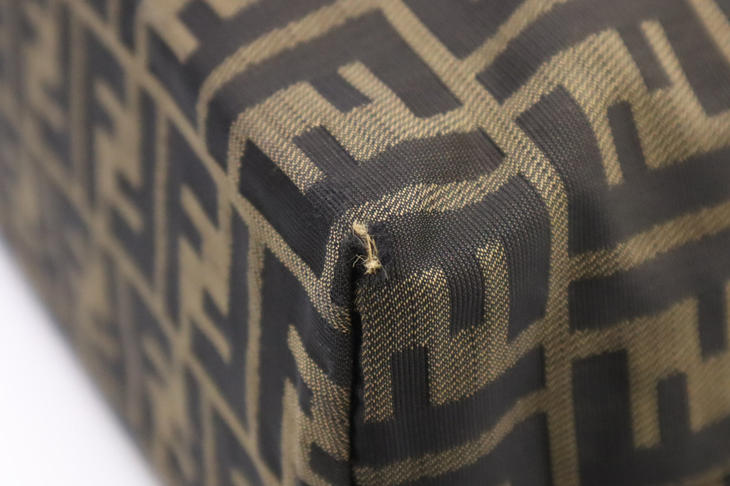 Fendi Tote Bag in Black and Brown Zucca Canvas