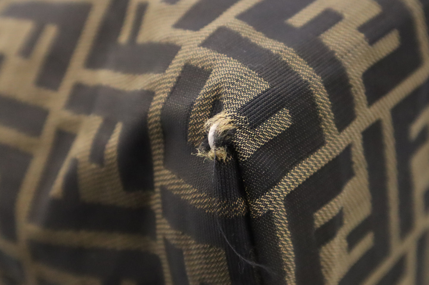 Fendi Tote Bag in Black and Brown Zucca Canvas