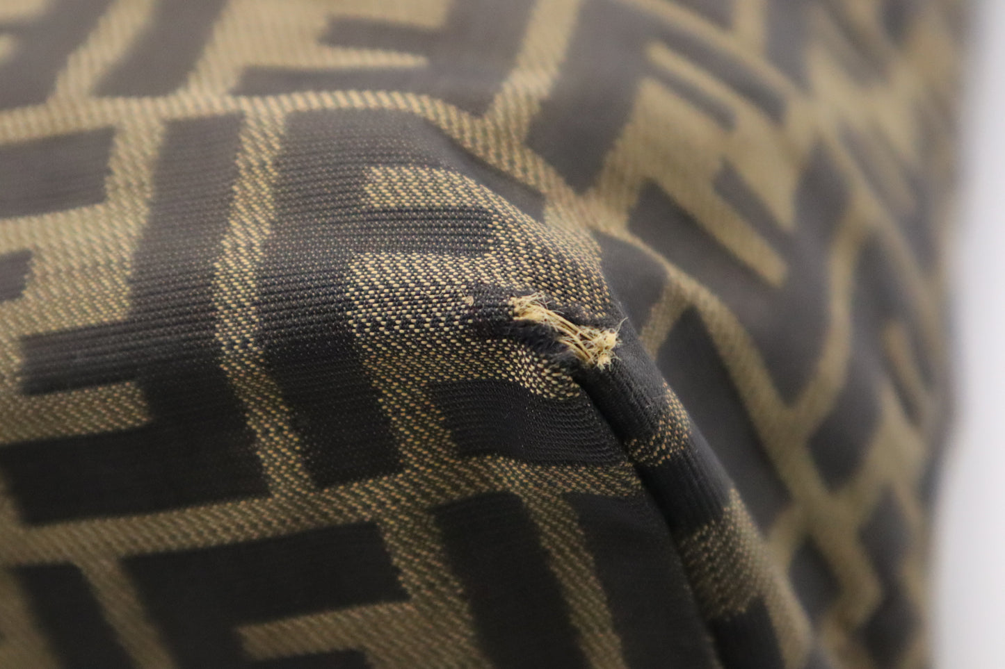 Fendi Tote Bag in Black and Brown Zucca Canvas